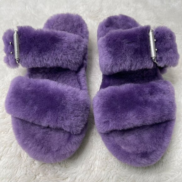 UGG Women's #1104662 Purple Fuzz Yeah Slide Sandals Slippers Shoes Size 6 - Picture 2 of 10